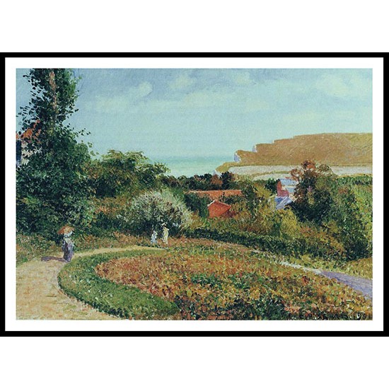 The Garden of the Hotel Berneval 1900, A New Print Of a Camille Pissaro Painting