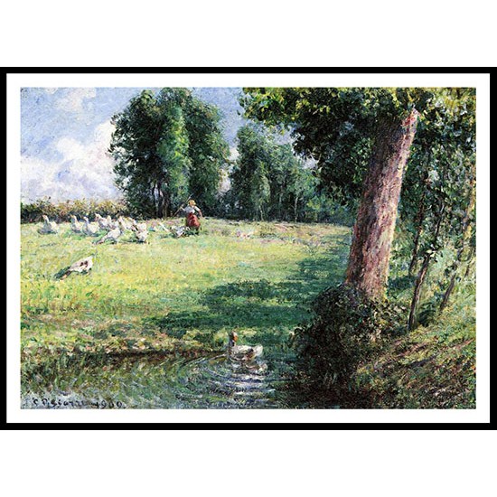 The Goose Girl 1900, A New Print Of a Camille Pissaro Painting