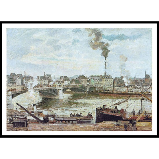 The Great Bridge Rouen 1896, A New Print Of a Camille Pissaro Painting