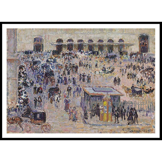 The Havre Square and Saint Lazare Station, A New Print Of a Camille Pissaro Painting