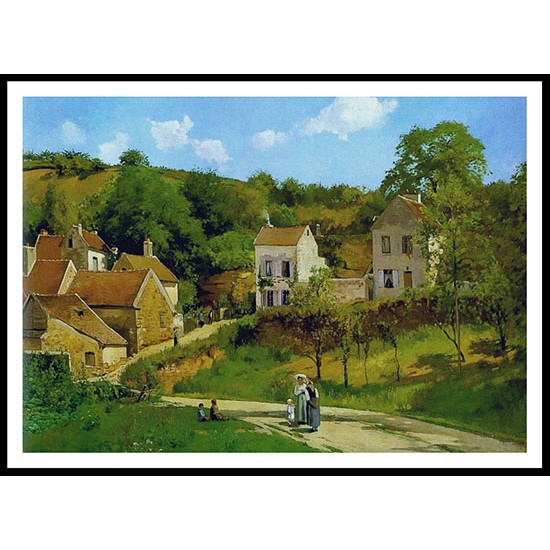 The Hermitage at Pontoise 1867, A New Print Of a Camille Pissaro Painting