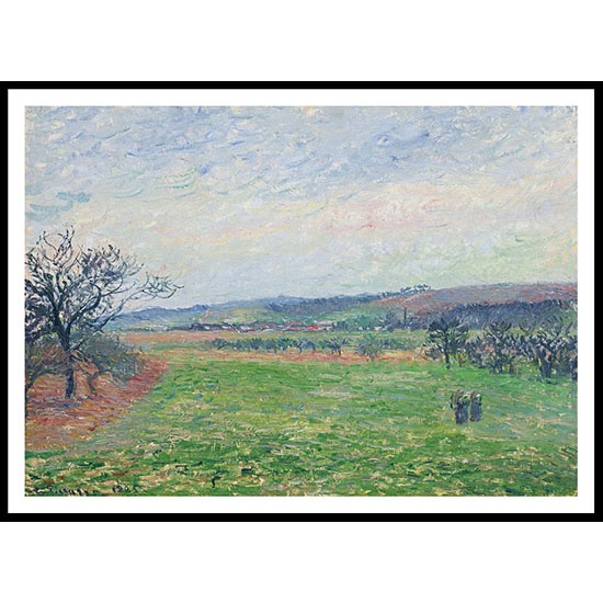 The Hills of Gisors Grey Weather 1885, A New Print Of a Camille Pissaro Painting