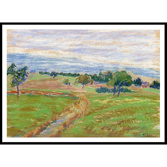 The Hills of Thierceville 1889 90, A New Print Of a Camille Pissaro Painting