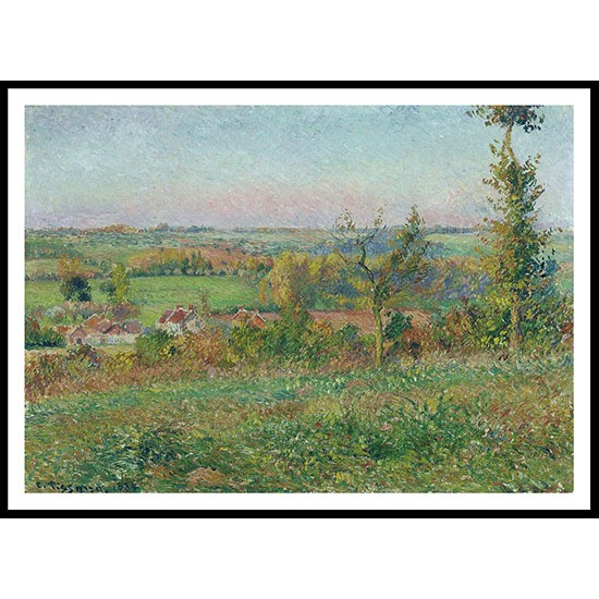 The Hills of Thierceville Outskirts Eragny 1884, A New Print Of a Camille Pissaro Painting