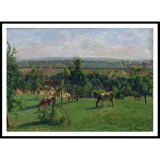 The Hills of Vesinet 1871, A New Print Of a Camille Pissaro Painting