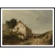 The House by the Road of Campagne wth Figures 1856, A New Print Of a Camille Pissaro Painting