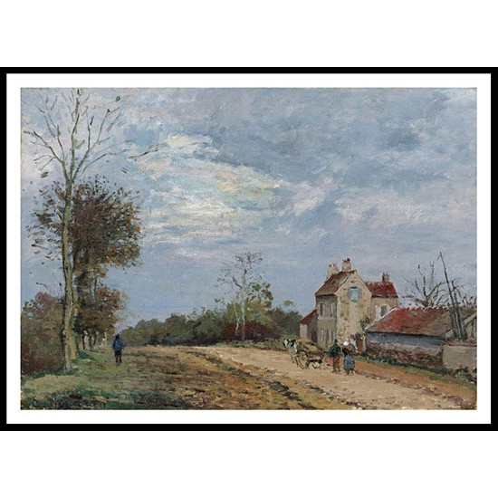 The House of Monsieur Musy Road of Marly Louveciennes 1872, A New Print Of a Camille Pissaro Painting