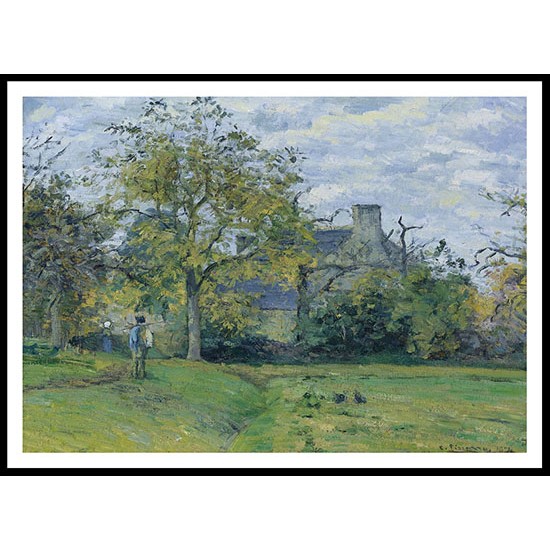 The House of Piette at Montfoucault 1874, A New Print Of a Camille Pissaro Painting