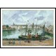 The Inner Harbor Dpeppe High Tide Morning Grey Weather 1902, A New Print Of a Camille Pissaro Painting