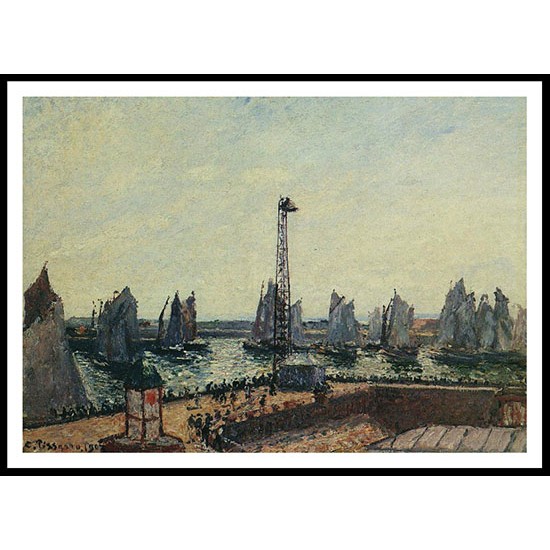 The Inner Port and Pilots Jetty Le Havre 1903, A New Print Of a Camille Pissaro Painting