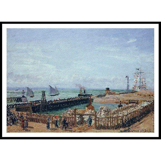 The Jetty Le Havre High Tide Morning Sun 1903, A New Print Of a Camille Pissaro Painting