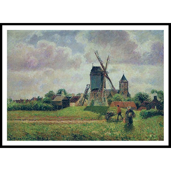 The Knocke Windmill Belgium 1894 1902, A New Print Of a Camille Pissaro Painting