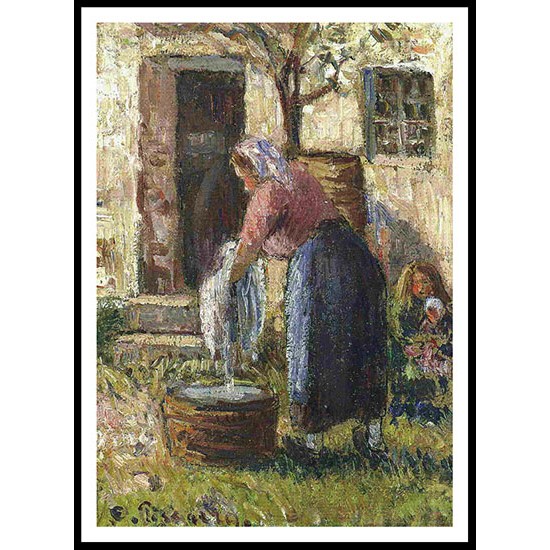 The Laundry Woman 1898, A New Print Of a Camille Pissaro Painting