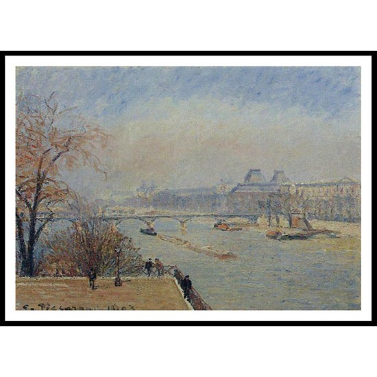 The Louvre March Mist 1903, A New Print Of a Camille Pissaro Painting