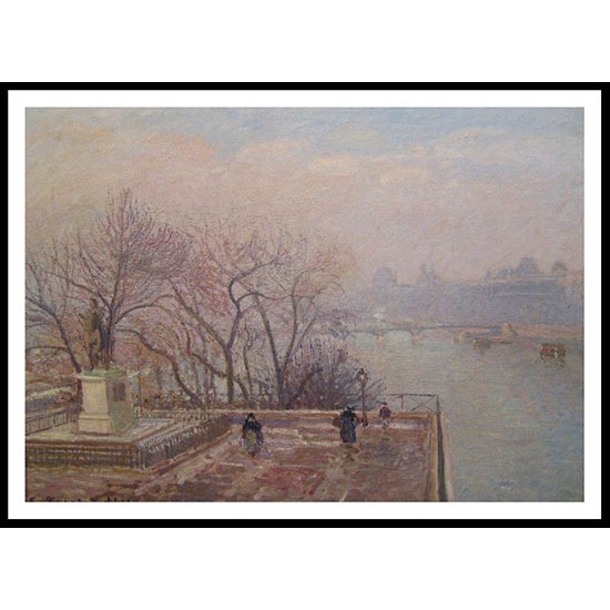 The Louvre Morning Mist 1901, A New Print Of a Camille Pissaro Painting