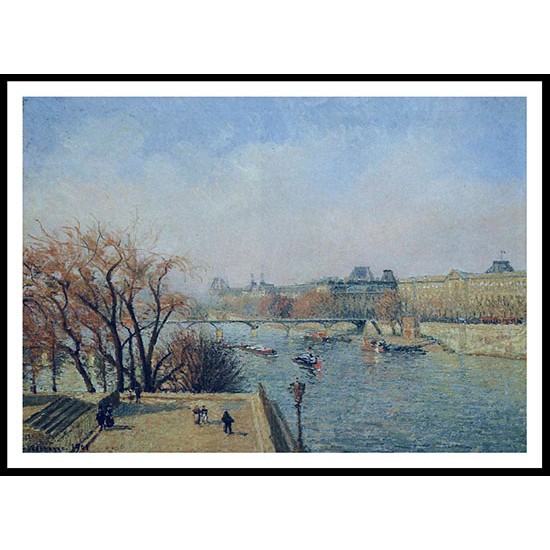 The Louvre Morning Sun 1901, A New Print Of a Camille Pissaro Painting