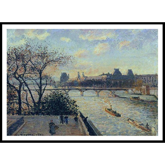 The Louvre and the Seine from the Pont Neuf 1902, A New Print Of a Camille Pissaro Painting