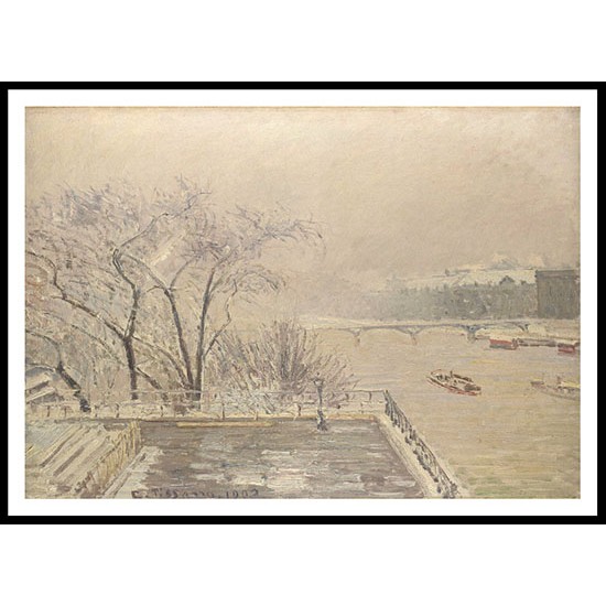 The Louvre under Snow 1902, A New Print Of a Camille Pissaro Painting