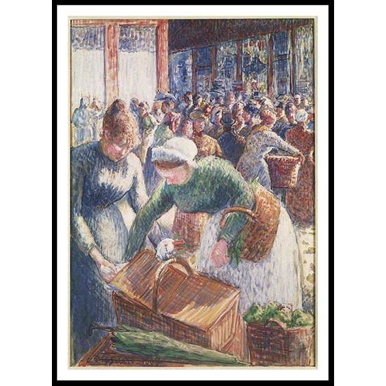 The Market at Gisors 1887, A New Print Of a Camille Pissaro Painting