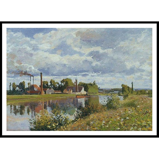 The Oise on the Outskirts of Pontoise 1873, A New Print Of a Camille Pissaro Painting