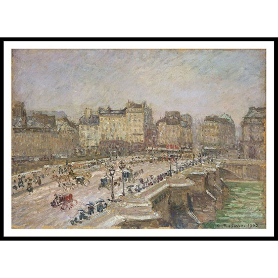 The Pont Neuf Snow Effect 1902, A New Print Of a Camille Pissaro Painting