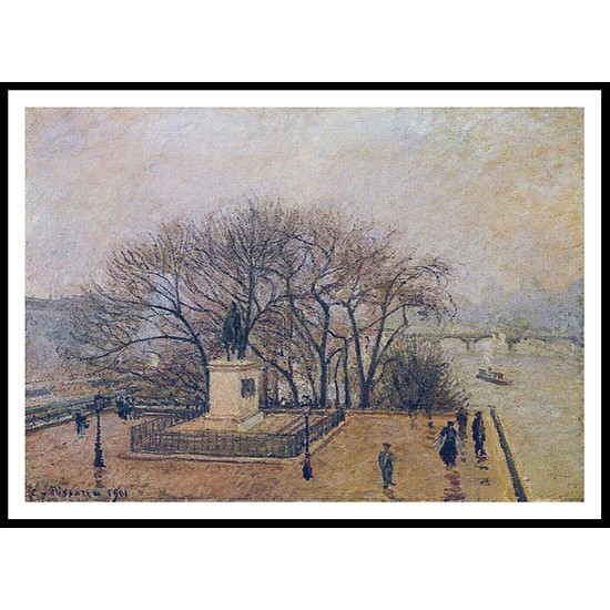 The Pont Neuf Statue of Henri IV Mist 1901, A New Print Of a Camille Pissaro Painting