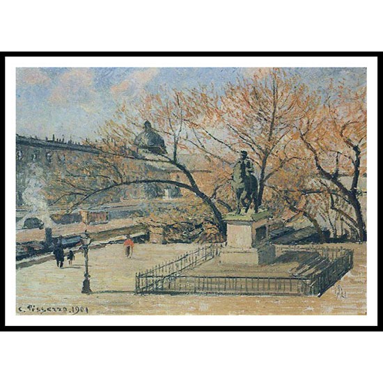 The Pont Neuf Statue of Henri IV Morning Sun 1901, A New Print Of a Camille Pissaro Painting