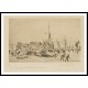 The Port near the Custom at Rouen 1893, A New Print Of a Camille Pissaro Painting