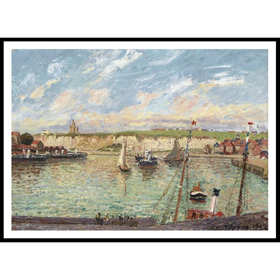 The Port of Dieppe Afternoon Sunny Weather 1902, A New Print Of a Camille Pissaro Painting