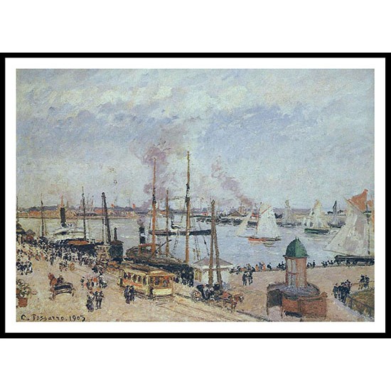 The Port of Havre High Tide 1903, A New Print Of a Camille Pissaro Painting