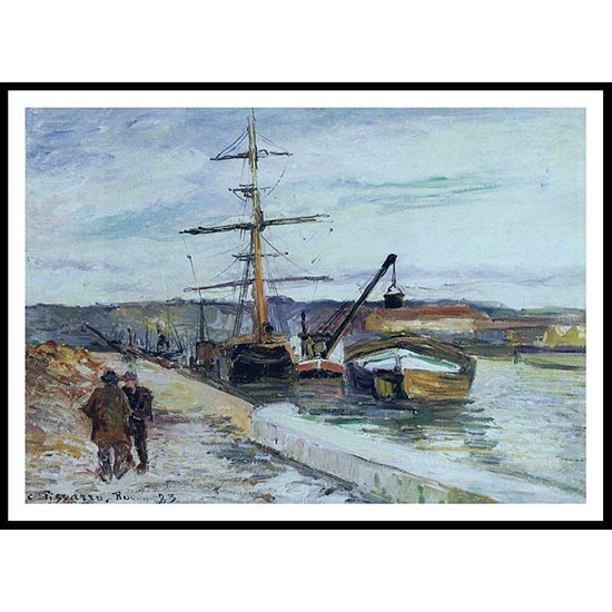 The Port of Rouen 1883 01, A New Print Of a Camille Pissaro Painting