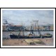 The Port of Rouen Unloading Wood 1898, A New Print Of a Camille Pissaro Painting