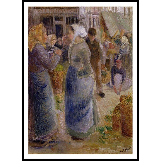 The Poultry Market 1883, A New Print Of a Camille Pissaro Painting