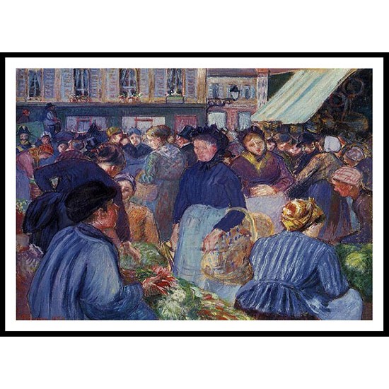 The Poultry Market at Gisors 1899, A New Print Of a Camille Pissaro Painting