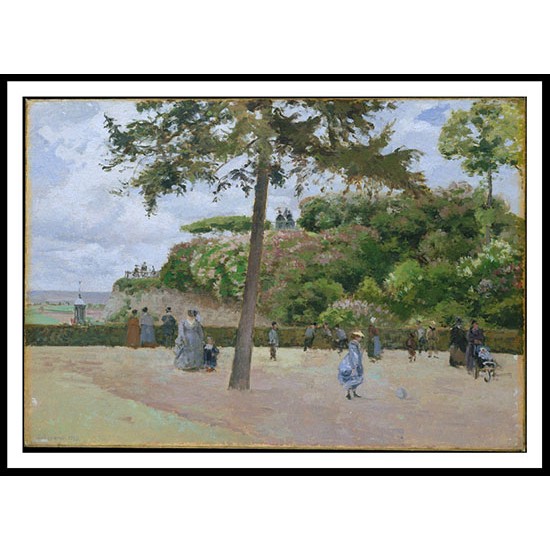 The Public Garden at Pontoise 1874, A New Print Of a Camille Pissaro Painting