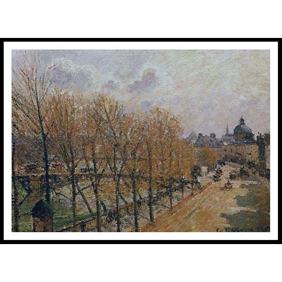 The Quay Malaquais Morning Sun 1903, A New Print Of a Camille Pissaro Painting