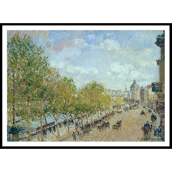 The Quay Malaquais in the Afternoon Sunshine 1903, A New Print Of a Camille Pissaro Painting