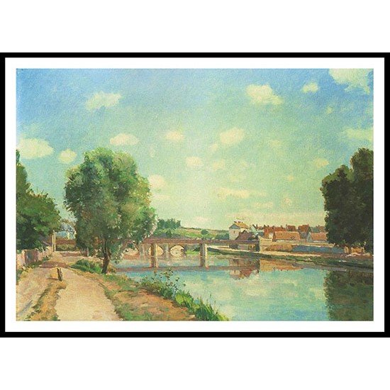 The Railroad Bridge at Pontoise 1873, A New Print Of a Camille Pissaro Painting