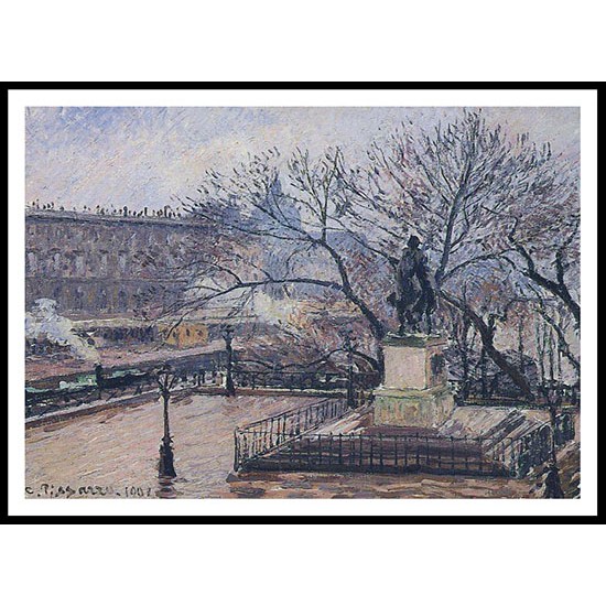 The Raised Terrace of the Pont Neuf and Statue of Henri IV 1901, A New Print Of a Camille Pissaro Painting