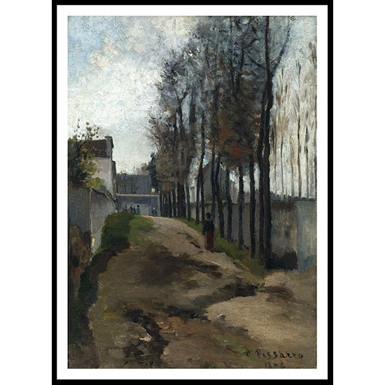 The Road Winter Landscape 1862, A New Print Of a Camille Pissaro Painting