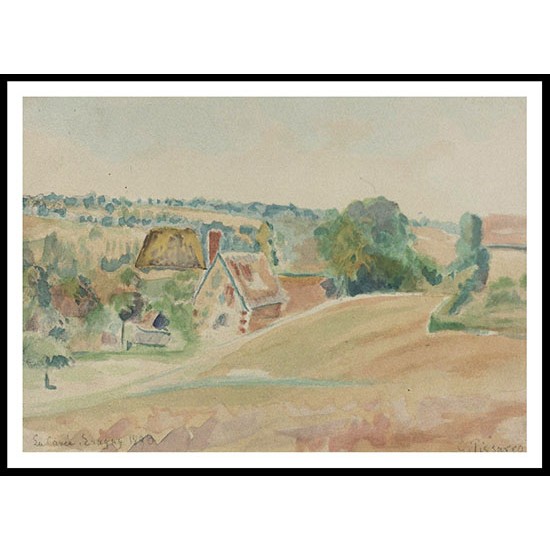 The Road at Eragny 1898, A New Print Of a Camille Pissaro Painting