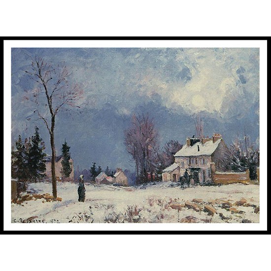 The Road from Versalles to Saint Germain at Louveciennes 1872, A New Print Of a Camille Pissaro Painting