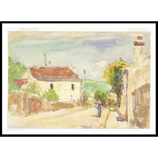 The Road of the Hermitage Pontois 1875 76, A New Print Of a Camille Pissaro Painting