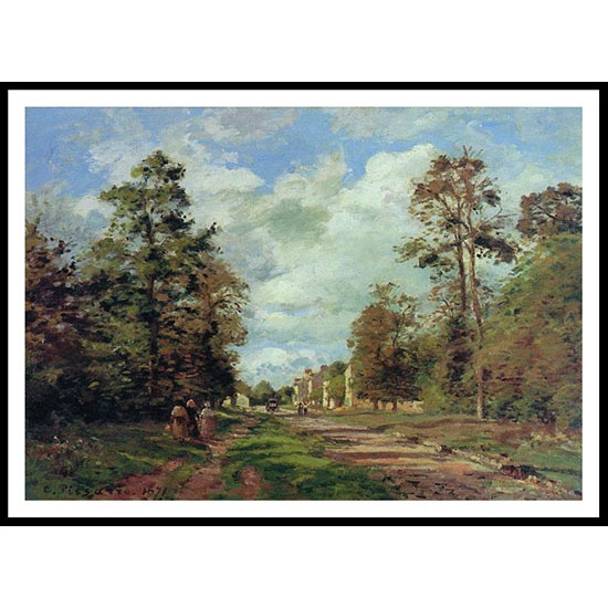 The Road to Louveciennes at the Outskirts of the Forest 1871, A New Print Of a Camille Pissaro Painting