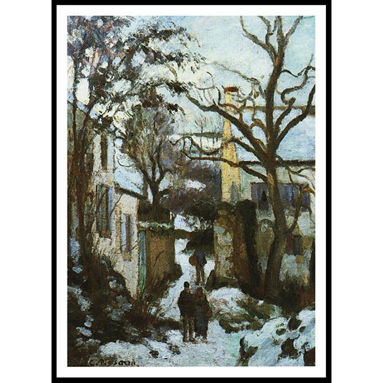 The Road to the Hermitage in Snow 1874, A New Print Of a Camille Pissaro Painting