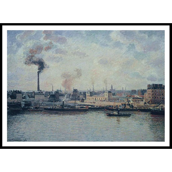 The Saint Sever Quay Rouen 1896, A New Print Of a Camille Pissaro Painting