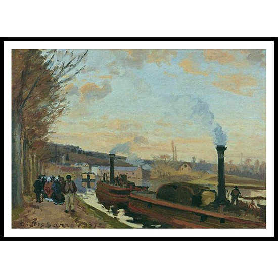 The Seine at Port Marly 1872, A New Print Of a Camille Pissaro Painting