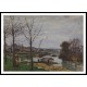 The Seine at Port Marly Loundring Place 1872, A New Print Of a Camille Pissaro Painting