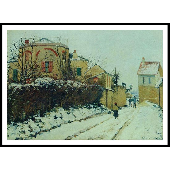 The Street of Citadel Pontoise 1873, A New Print Of a Camille Pissaro Painting