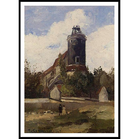 The Telegraph Tower at Montmartre 1863, A New Print Of a Camille Pissaro Painting